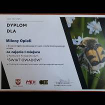Sukces w Biologicznym Konkursie Fotograficznym „Świat owadów” i „Świat pajęczaków”.